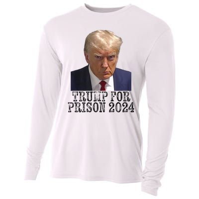 Trump For Prison 2024 Mug Shot Election Campaign Arrest Joke Cooling Performance Long Sleeve Crew