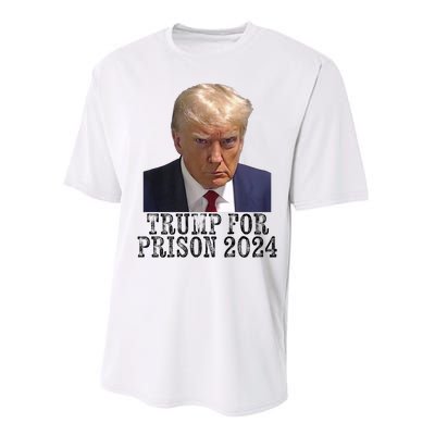 Trump For Prison 2024 Mug Shot Election Campaign Arrest Joke Performance Sprint T-Shirt