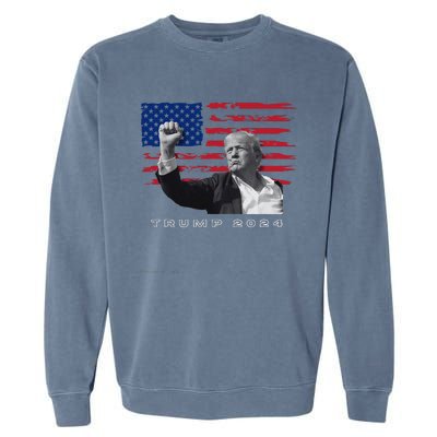 Trump For President 2024 Patriotic Triumph Maga Garment-Dyed Sweatshirt