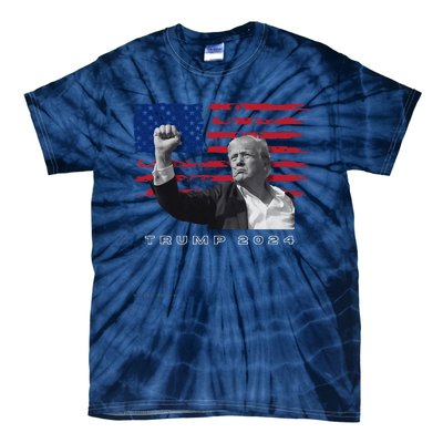 Trump For President 2024 Patriotic Triumph Maga Tie-Dye T-Shirt