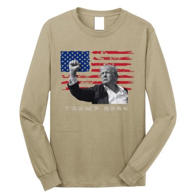 Trump For President 2024 Patriotic Triumph Maga Long Sleeve Shirt