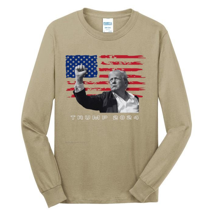 Trump For President 2024 Patriotic Triumph Maga Tall Long Sleeve T-Shirt