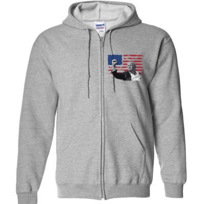 Trump For President 2024 Patriotic Triumph Maga Full Zip Hoodie