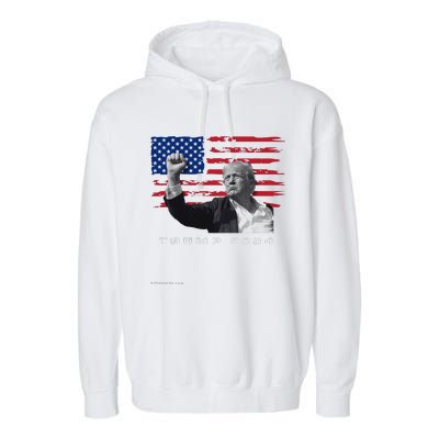 Trump For President 2024 Patriotic Triumph Maga Garment-Dyed Fleece Hoodie