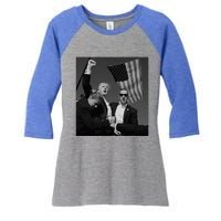 Trump Fist Pump Women's Tri-Blend 3/4-Sleeve Raglan Shirt