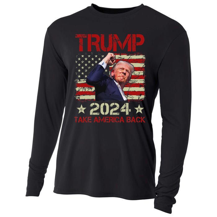 Trump Fist Pump Survives 2024 Rally Bold Design Cooling Performance Long Sleeve Crew