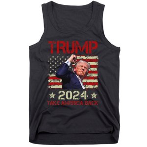 Trump Fist Pump Survives 2024 Rally Bold Design Tank Top