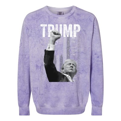 Trump Fist Pump 2024 Pennsylvania Rally Great Gift Colorblast Crewneck Sweatshirt