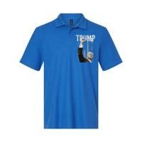 Trump Fist Pump 2024 Pennsylvania Rally Great Gift Softstyle Adult Sport Polo