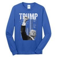 Trump Fist Pump 2024 Pennsylvania Rally Great Gift Tall Long Sleeve T-Shirt