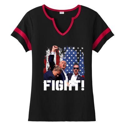 Trump Fight Pennsylvania 2024 Ladies Halftime Notch Neck Tee