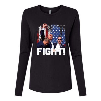 Trump Fight Pennsylvania 2024 Womens Cotton Relaxed Long Sleeve T-Shirt