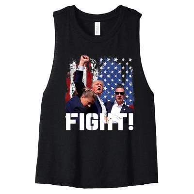 Trump Fight Pennsylvania 2024 Women's Racerback Cropped Tank