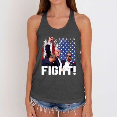 Trump Fight Pennsylvania 2024 Women's Knotted Racerback Tank