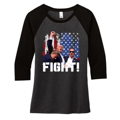 Trump Fight Pennsylvania 2024 Women's Tri-Blend 3/4-Sleeve Raglan Shirt