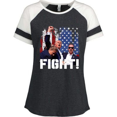 Trump Fight Pennsylvania 2024 Enza Ladies Jersey Colorblock Tee