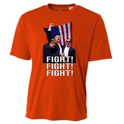 Trump Fist Pumped Fight Pray For Trump America Cooling Performance Crew T-Shirt