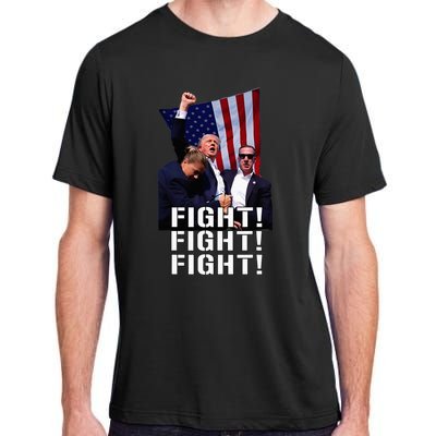 Trump Fist Pumped Fight Pray For Trump America Adult ChromaSoft Performance T-Shirt