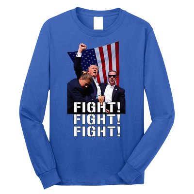 Trump Fist Pumped Fight Pray For Trump America Long Sleeve Shirt