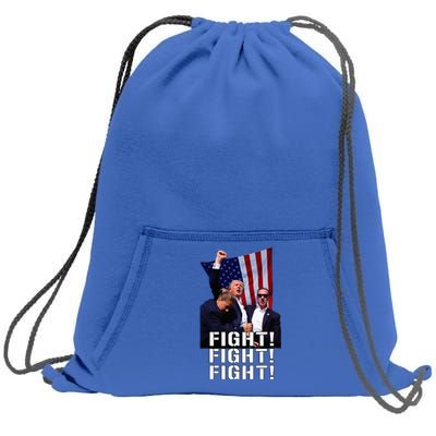 Trump Fist Pumped Fight Pray For Trump America Sweatshirt Cinch Pack Bag