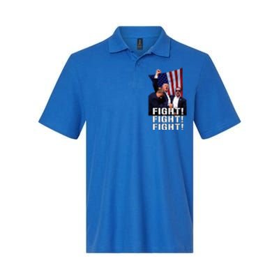 Trump Fist Pumped Fight Pray For Trump America Softstyle Adult Sport Polo