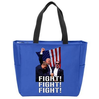 Trump Fist Pumped Fight Pray For Trump America Zip Tote Bag