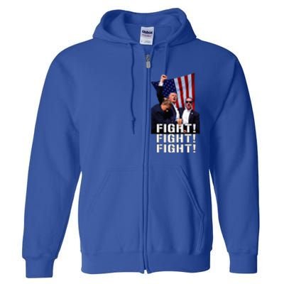 Trump Fist Pumped Fight Pray For Trump America Full Zip Hoodie