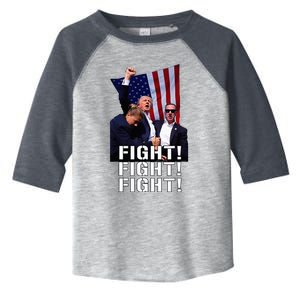 Trump Fist Pumped Fight Pray For Trump America Toddler Fine Jersey T-Shirt