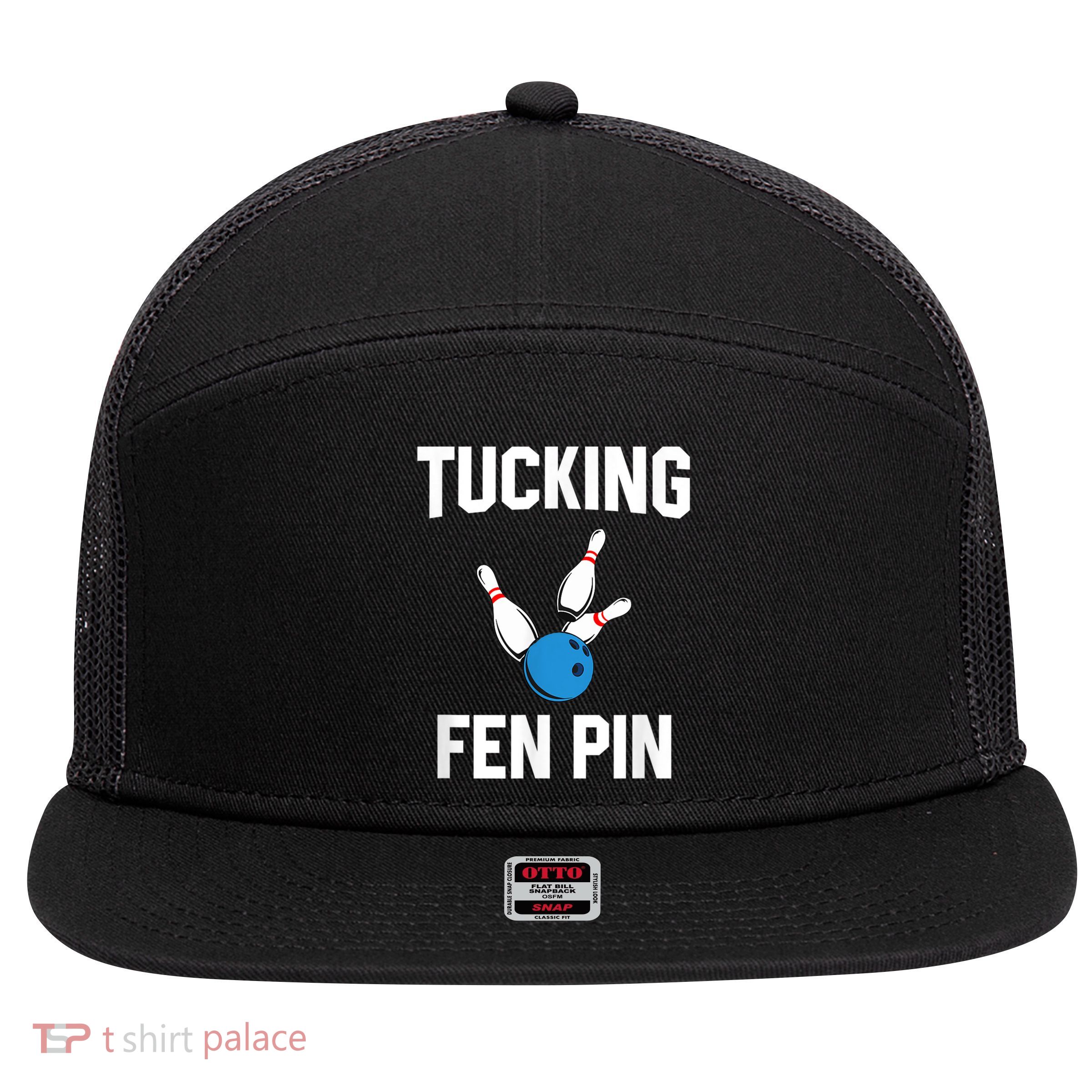 Tucking Fen Pin Funny Bowling 7 Panel Mesh Trucker Snapback Hat