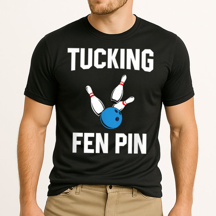 Tucking Fen Pin Funny Bowling Cooling Performance Crew T-Shirt