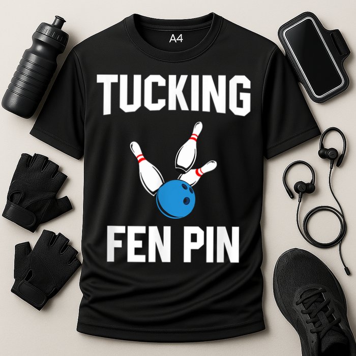 Tucking Fen Pin Funny Bowling Cooling Performance Crew T-Shirt