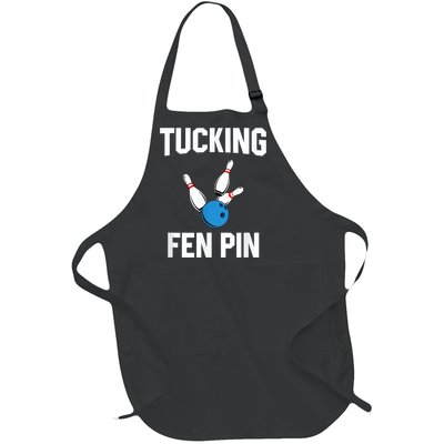 Tucking Fen Pin Funny Bowling Full-Length Apron With Pockets