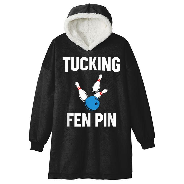 Tucking Fen Pin Funny Bowling Hooded Wearable Blanket