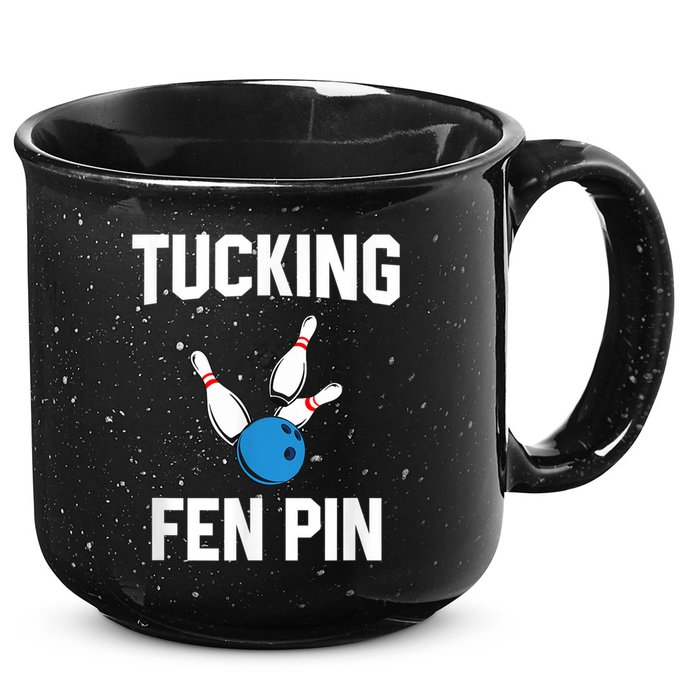 Tucking Fen Pin Funny Bowling 15oz Campfire Ceramic Mug