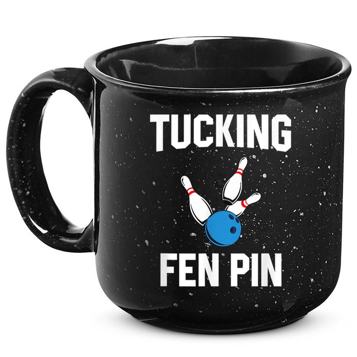 Tucking Fen Pin Funny Bowling 15oz Campfire Ceramic Mug