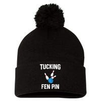 Tucking Fen Pin Funny Bowling Pom Pom 12in Knit Beanie