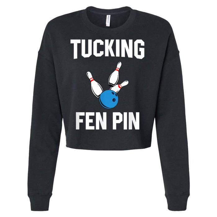 Tucking Fen Pin Funny Bowling Cropped Pullover Crew