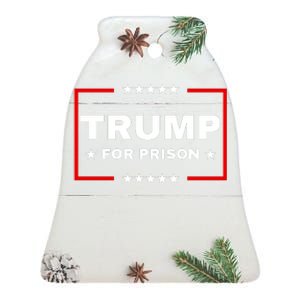 Trump For Prison Anti Trump Ceramic Bell Ornament