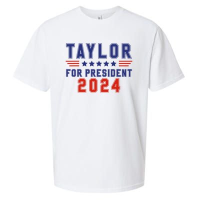 Taylor For President 2024 Funny Taylor First Name Sueded Cloud Jersey T-Shirt