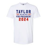 Taylor For President 2024 Funny Taylor First Name Softstyle® CVC T-Shirt