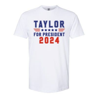 Taylor For President 2024 Funny Taylor First Name Softstyle® CVC T-Shirt