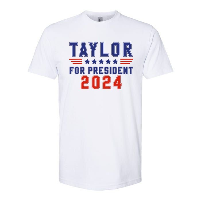 Taylor For President 2024 Funny Taylor First Name Softstyle® CVC T-Shirt