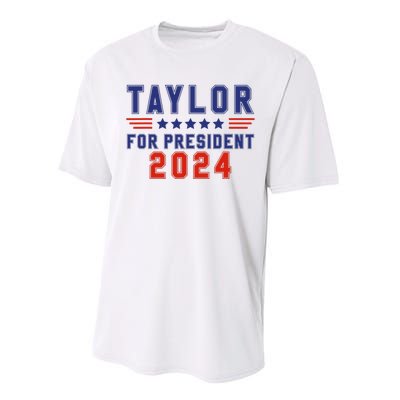 Taylor For President 2024 Funny Taylor First Name Performance Sprint T-Shirt