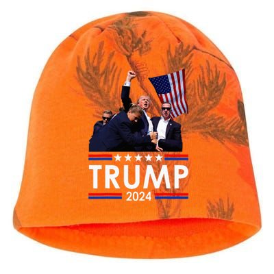 Trump Fist Pump Shot At Trump 2024 Trump Survives Rally Kati - Camo Knit Beanie