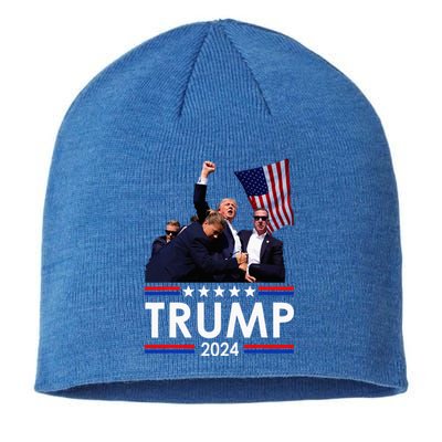 Trump Fist Pump Shot At Trump 2024 Trump Survives Rally Sustainable Beanie