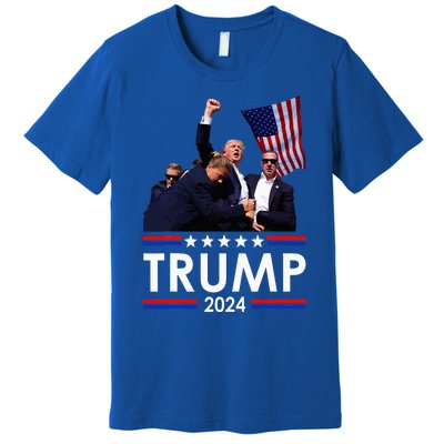 Trump Fist Pump Shot At Trump 2024 Trump Survives Rally Premium T-Shirt