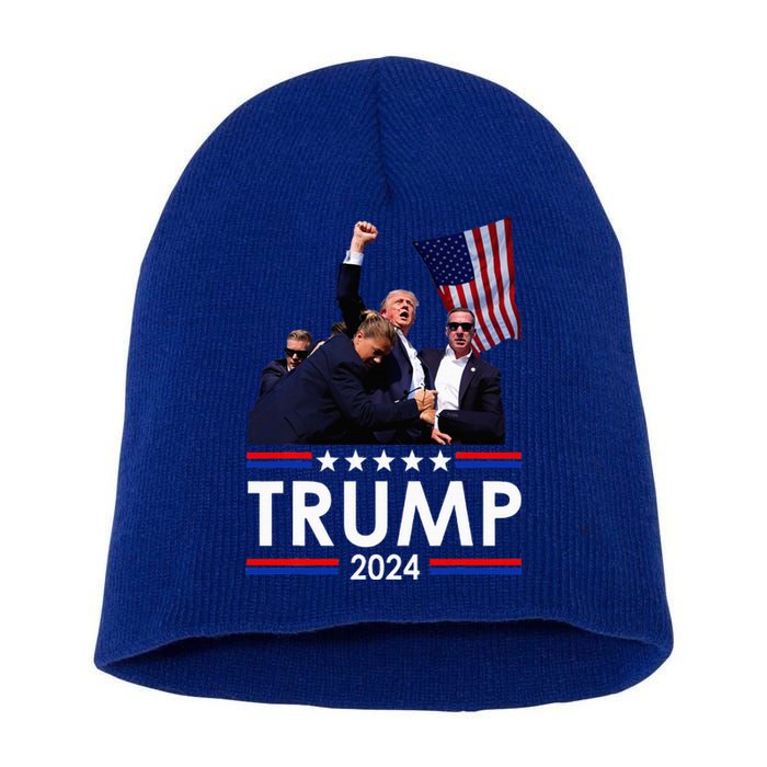 Trump Fist Pump Shot At Trump 2024 Trump Survives Rally Short Acrylic Beanie