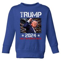 Trump Fist Pump Shot At Trump 2024 Trump Survives Rally Toddler Sweatshirt