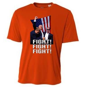 Trump Fist Pump Shot At Trump 2024 Trump Survives Rally Cooling Performance Crew T-Shirt