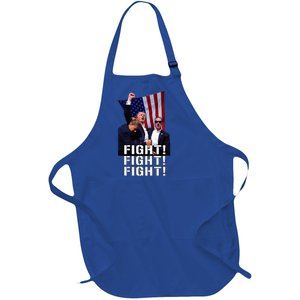 Trump Fist Pump Shot At Trump 2024 Trump Survives Rally Full-Length Apron With Pockets